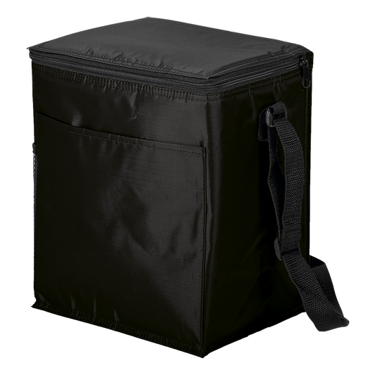 12 Can Cooler with 2 Exterior Pockets 70D PEVA Lining