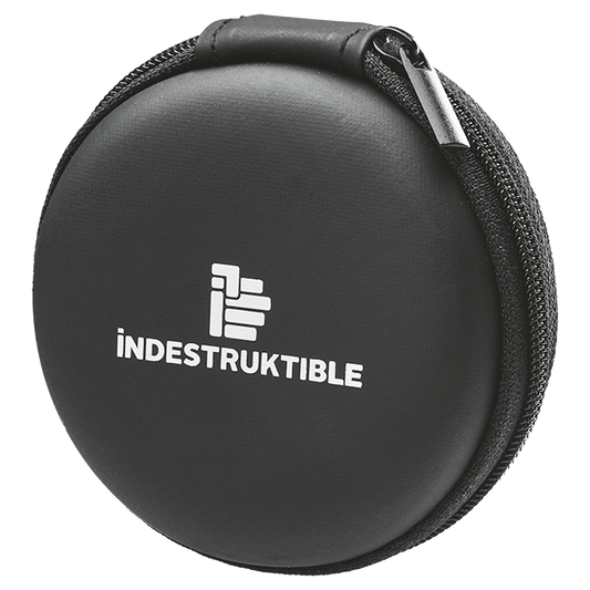 IND Aux Earphone with mic in round PU case