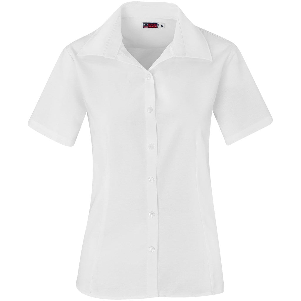 White short-sleeve shirt on a white background