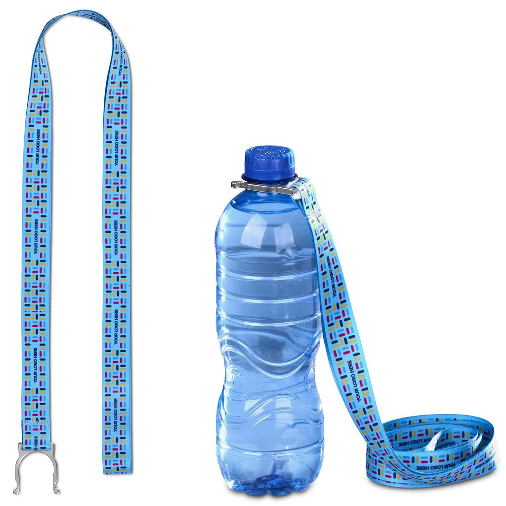Altitude Aqua Double-Sided Crossbody Bottle Lanyard - Sample
