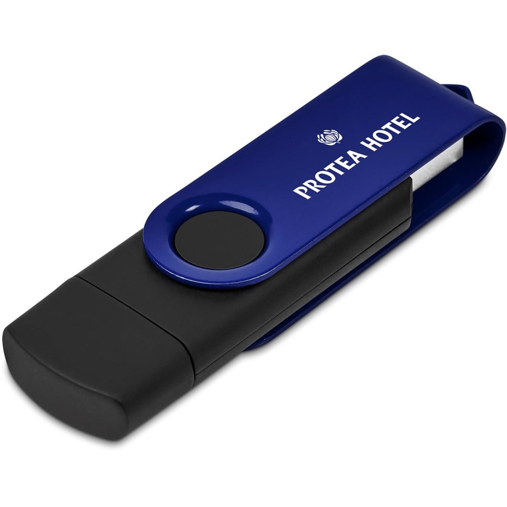 Shuffle Gyro Black Flash Drive – 8GB - Navy