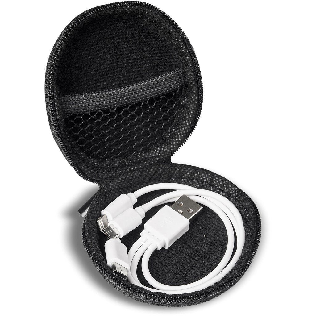 Sammy Tri-Cable in EVA Case - Solid White