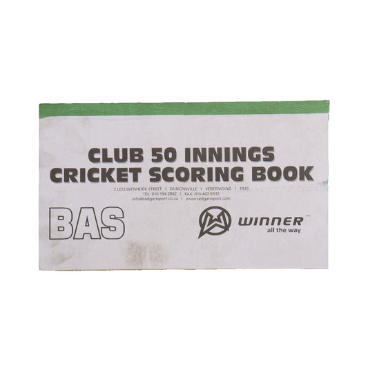 Cricket (Bas) (Scoring Book)