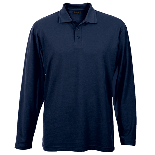 175g Pique Knit Long Sleeve Golfer Mens