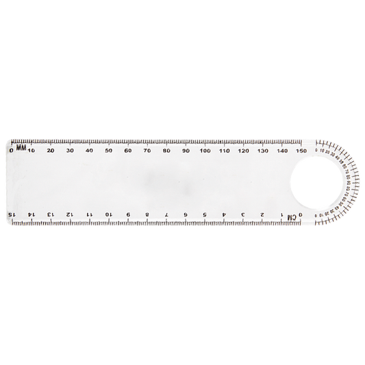 15cm Ruler with Protractor