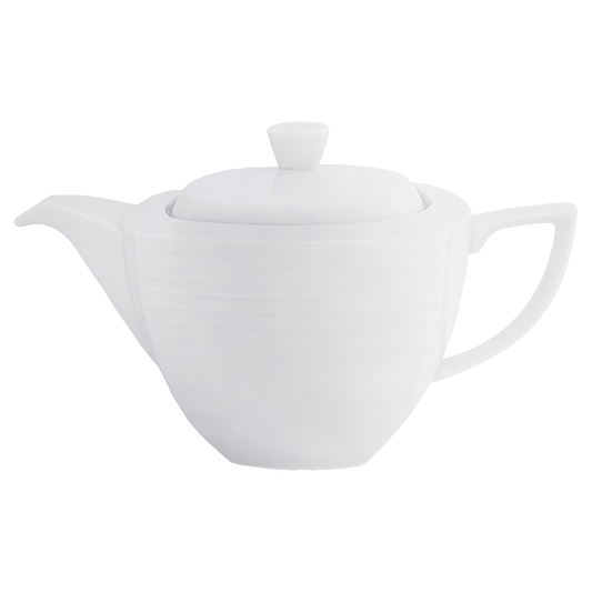 Arctic White Square Tea Pot