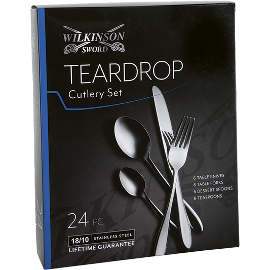 Teardrop 24 Piece Cutlery Set