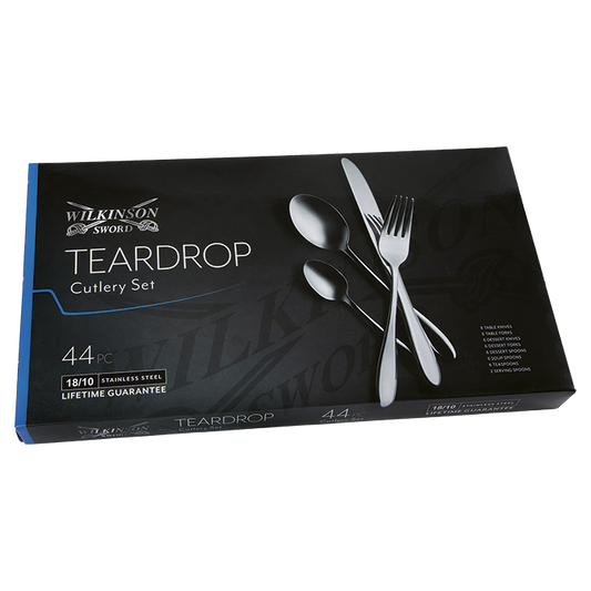 Teardrop 44 Piece Cutlery Set