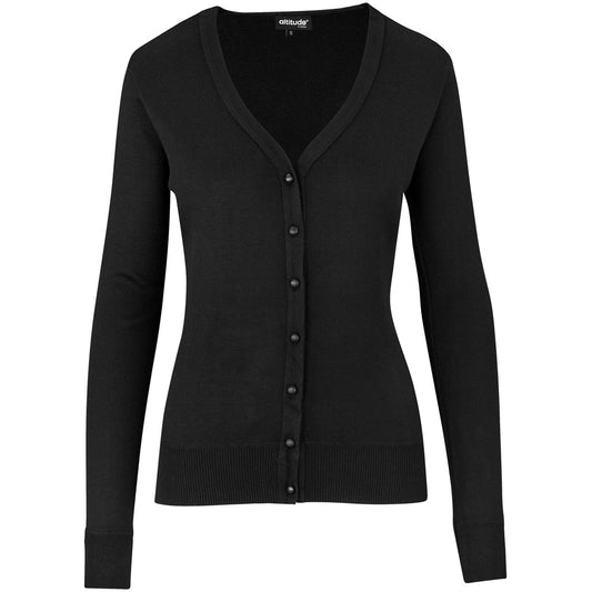 Black cardigan on a white background

