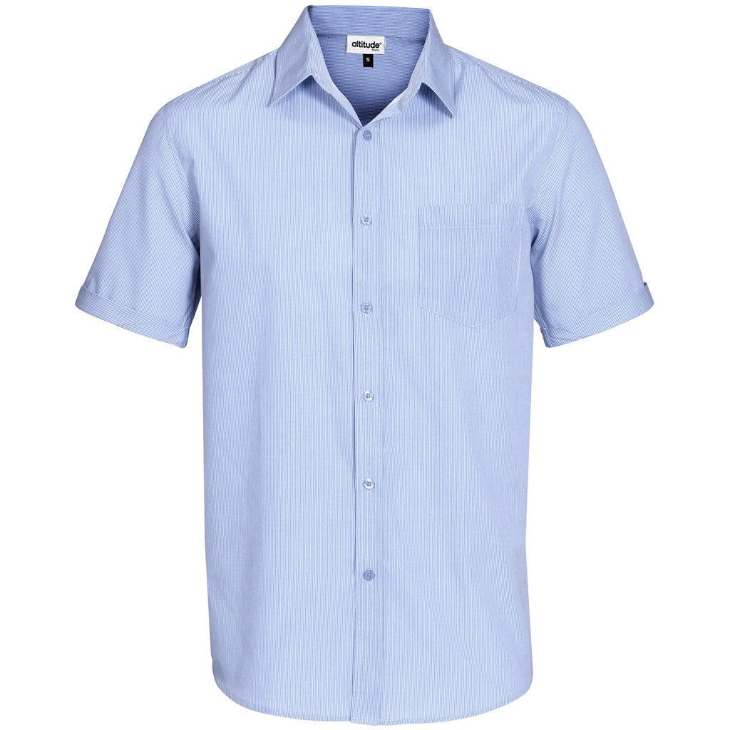 Mens Short Sleeve Northampton Shirt - Sky Blue