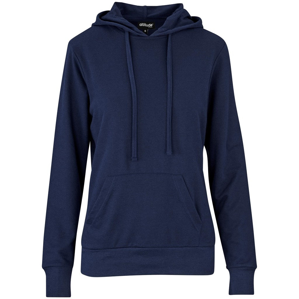 Navy blue hoodie on a white background

