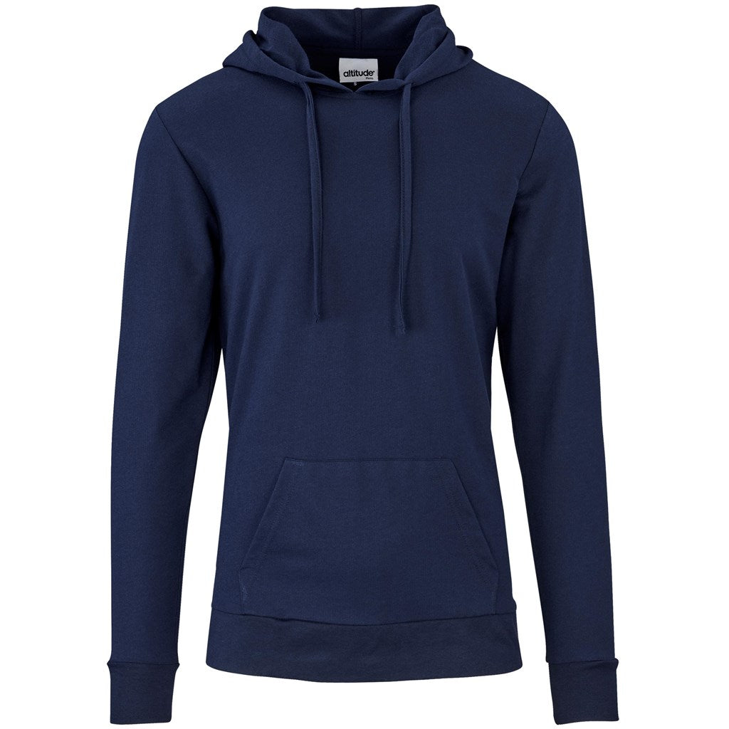 Navy blue hoodie on a white background


