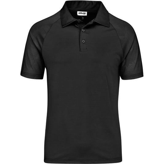 Black polo shirt on a white background

