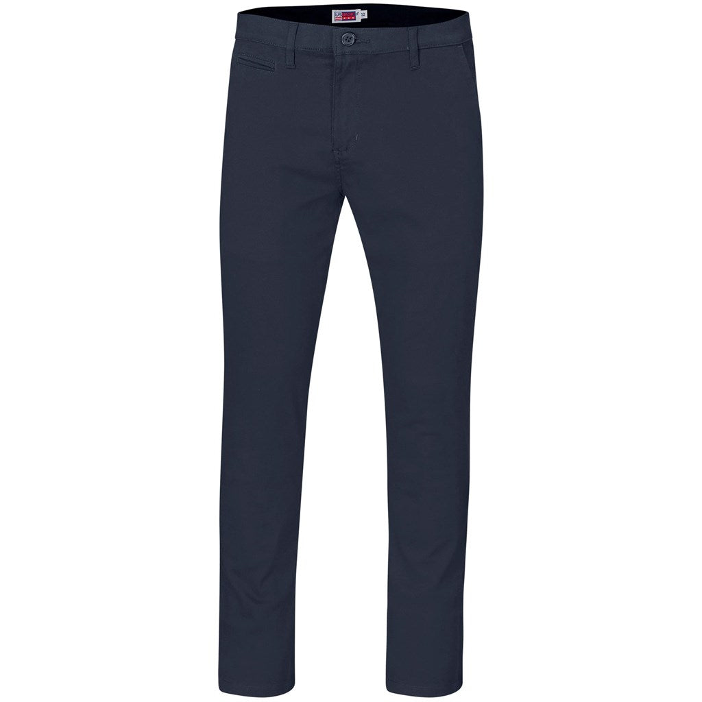 Navy blue pants on a white background

