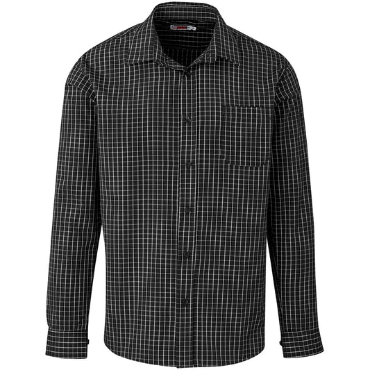 Black and white checkered shirt on a white background

