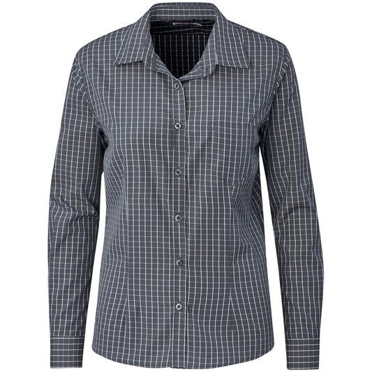 Gray checkered shirt on a white background

