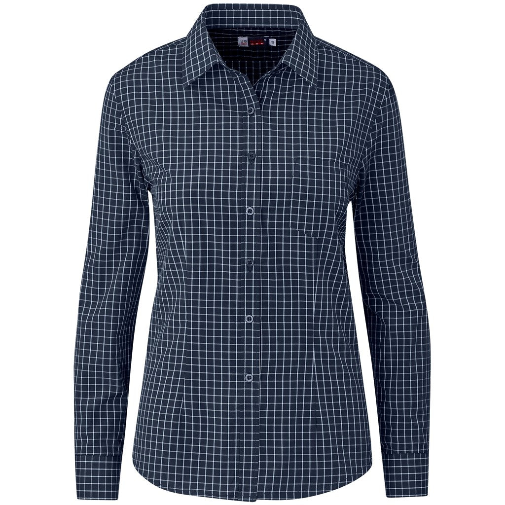 Ladies Long Sleeve Aston Shirt - Navy
