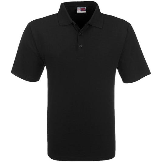 Black polo shirt on a white background

