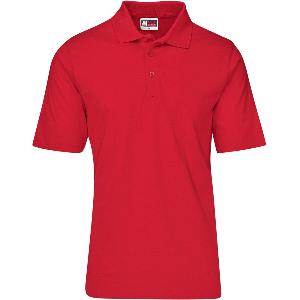 Red polo shirt on a white background

