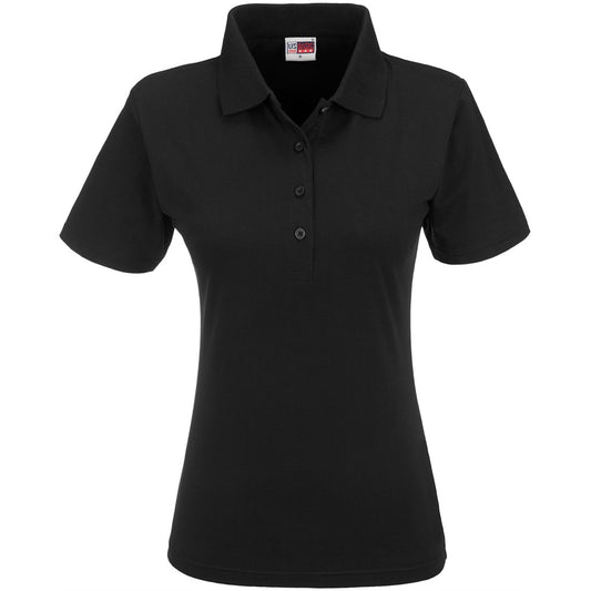 Black polo shirt on a white background

