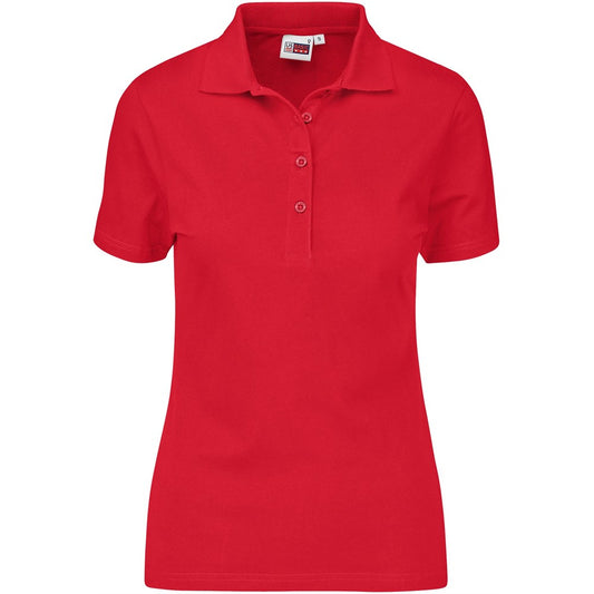 Red polo shirt on a white background

