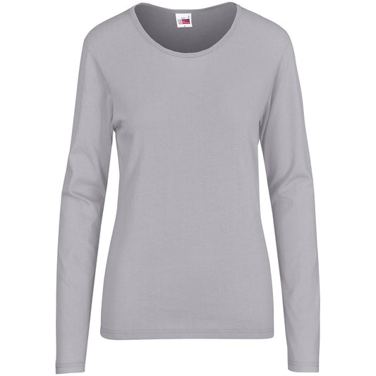 Gray long-sleeve shirt on a white background

