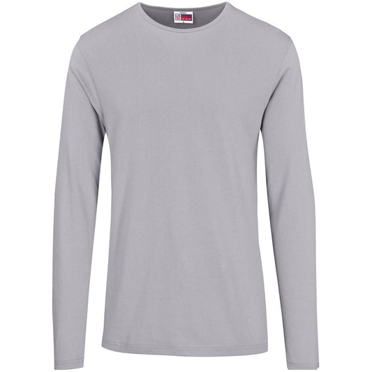 Gray long-sleeve shirt on a white background

