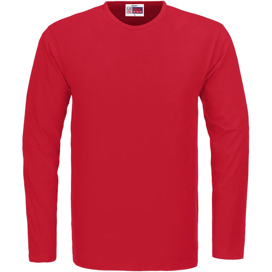 Red long-sleeve shirt on a white background

