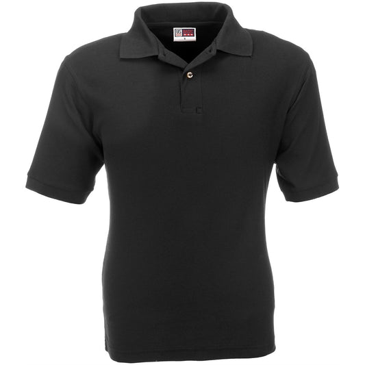 Black polo shirt on a white background

