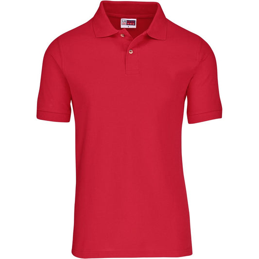 Red polo shirt on a white background

