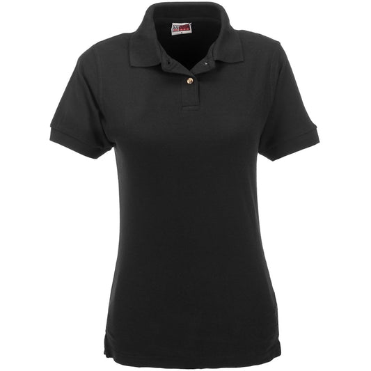 Black polo shirt on a white background


