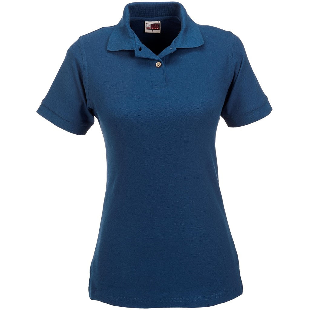 Blue polo shirt on a white background

