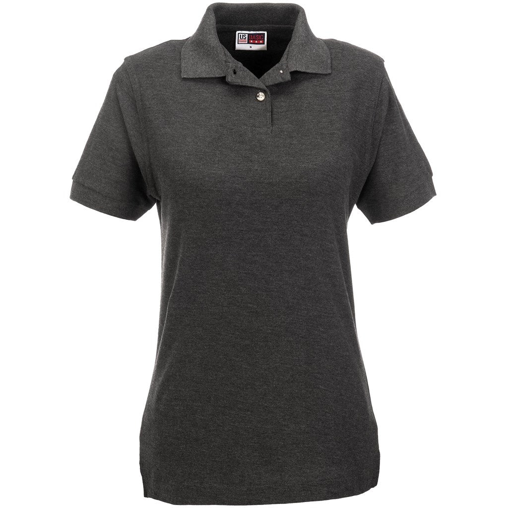 Dark gray polo shirt on a white background

