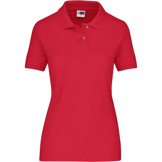 Red polo shirt on a white background

