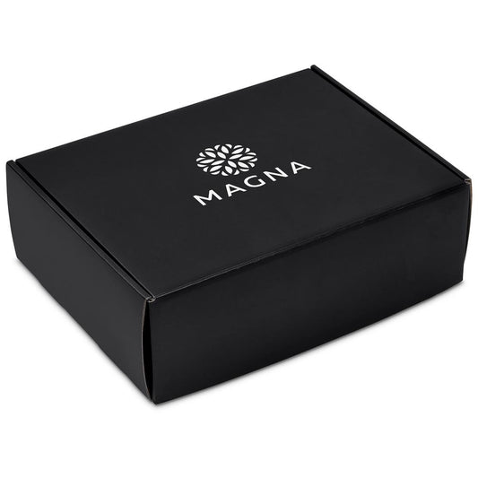 A black rectangular product box with the white MAGNA logo and text on the lid, photographed on a clean white background.


