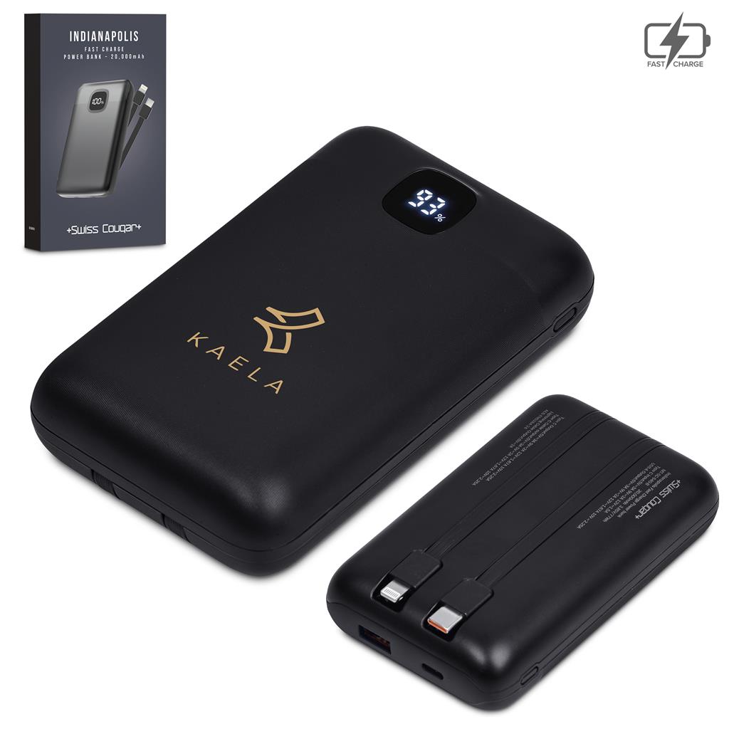 Swiss Cougar Indianapolis Fast Charge 22.5W Power Bank - 20 000mAh