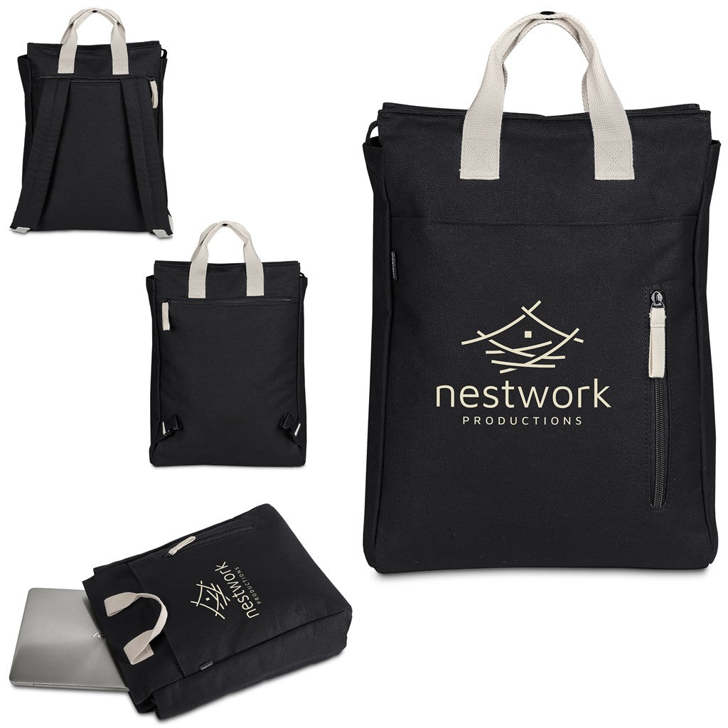 Serendipio Cityline Cotton Canvas Laptop Backpack