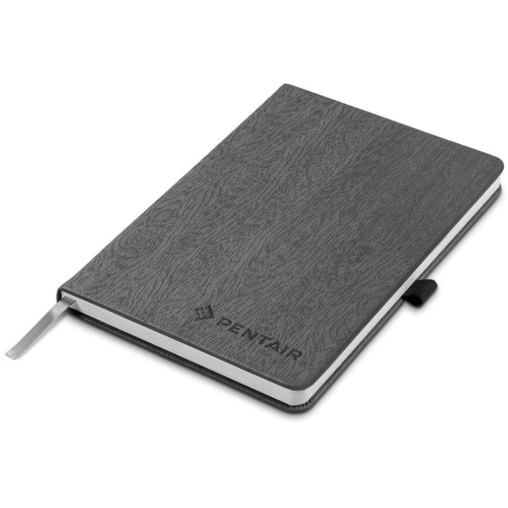 Gray notebook with Pentair logo on a white background


