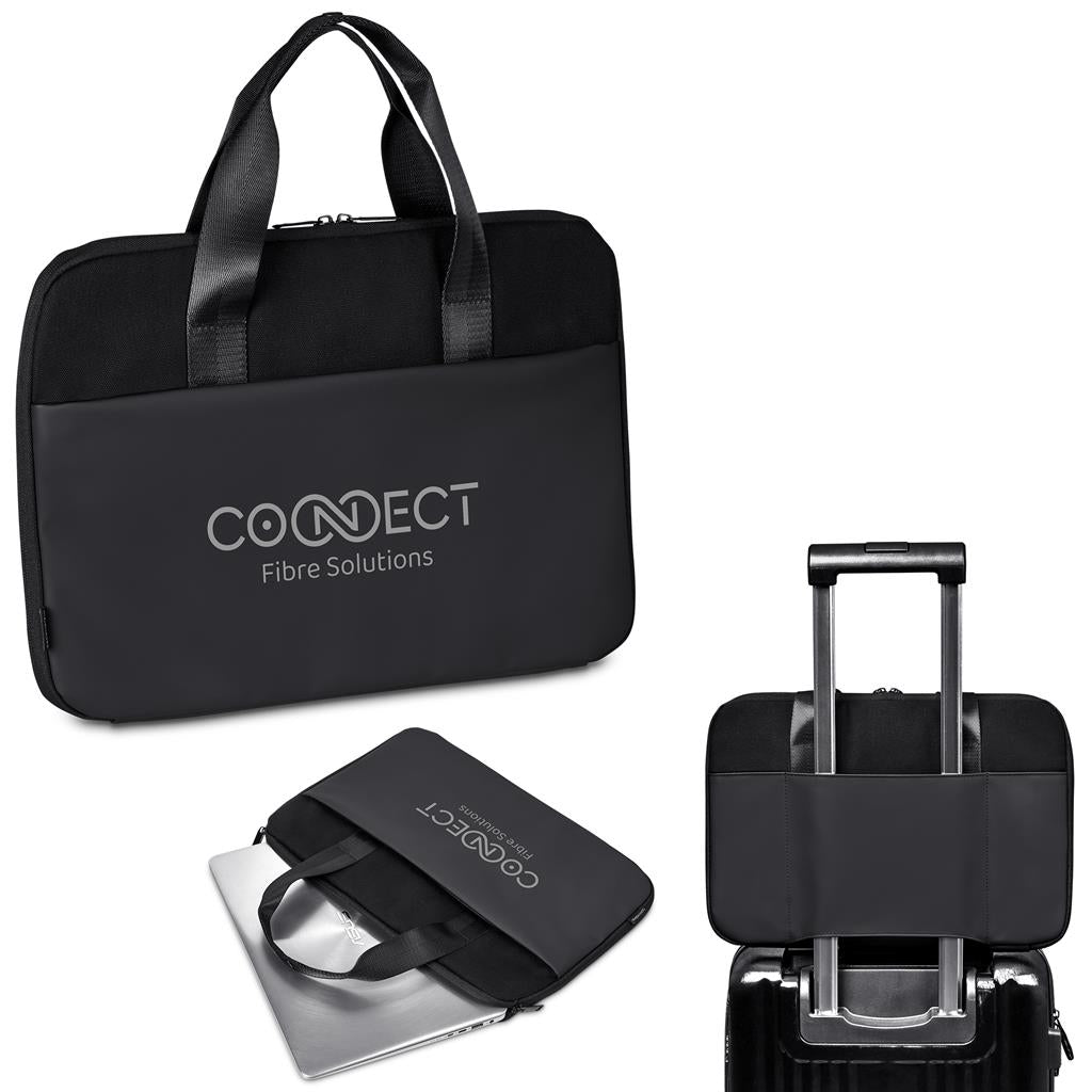 Black bags with 'Connect Fibre Solutions' branding on a white background

