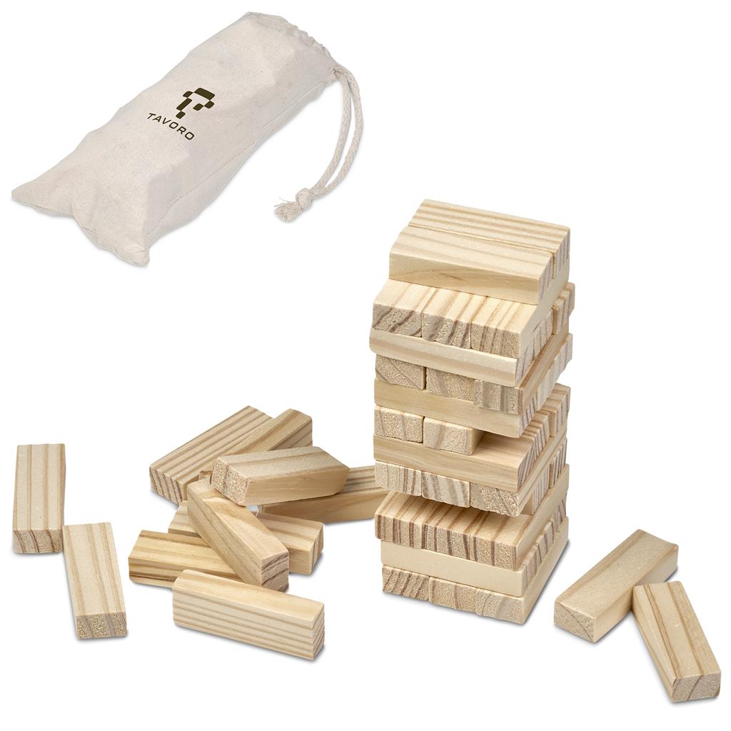 Wooden fitness training kit with accessories