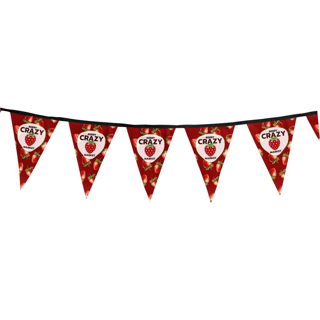 Sublimated Single-Sided 110 gsm Polyester Triangle Bunting 10m