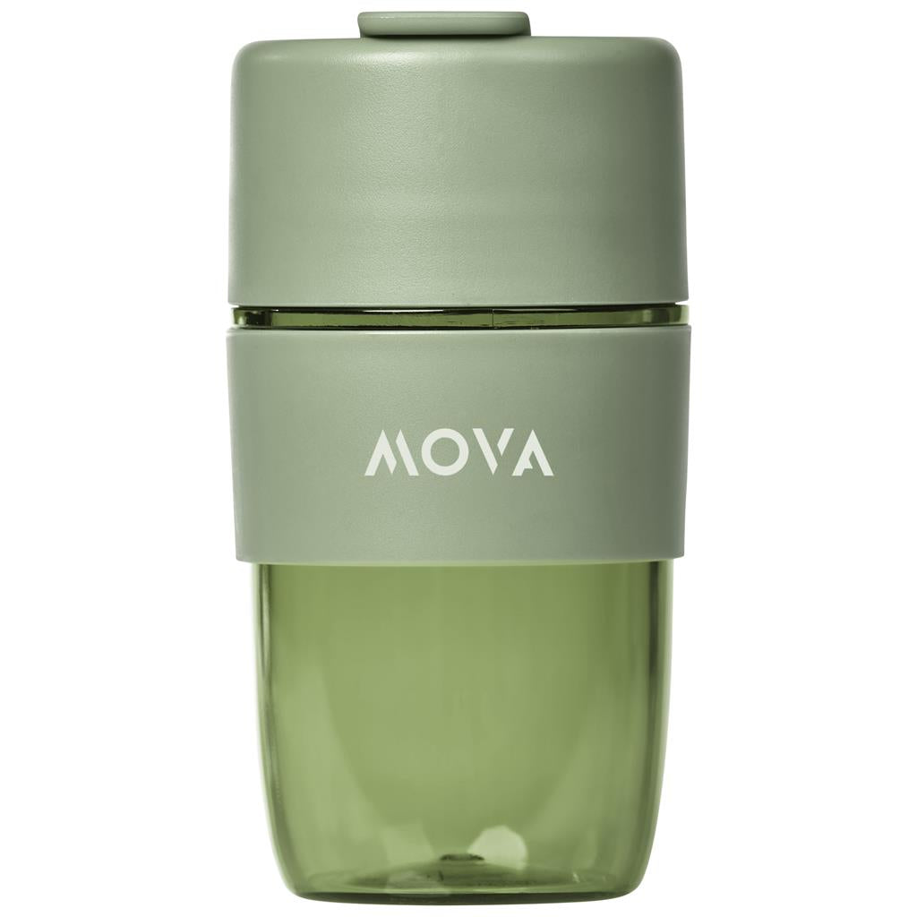 Green container with a lid featuring the 'MOVA' brand on a white background

