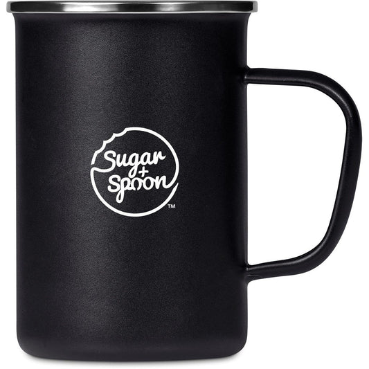 Serendipio Canyon Enamel Coffee Mug – 600ml - Black