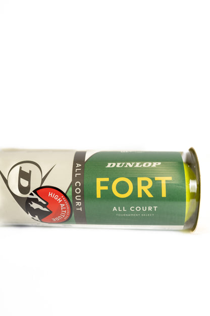 Dunlop Fort all court tennis ball canister on a white background


