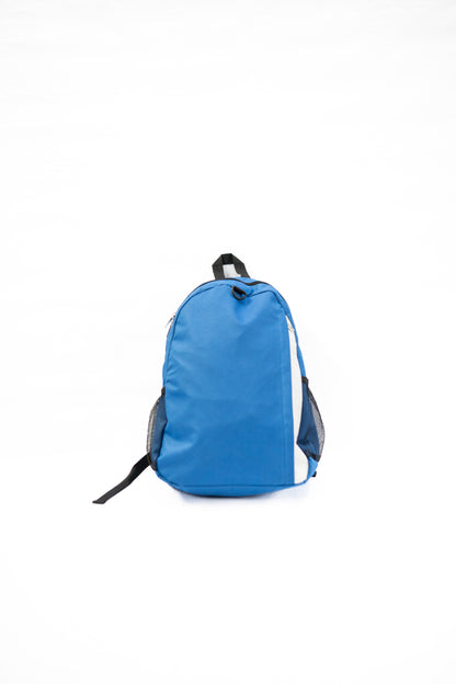 Blue backpack on a white background

