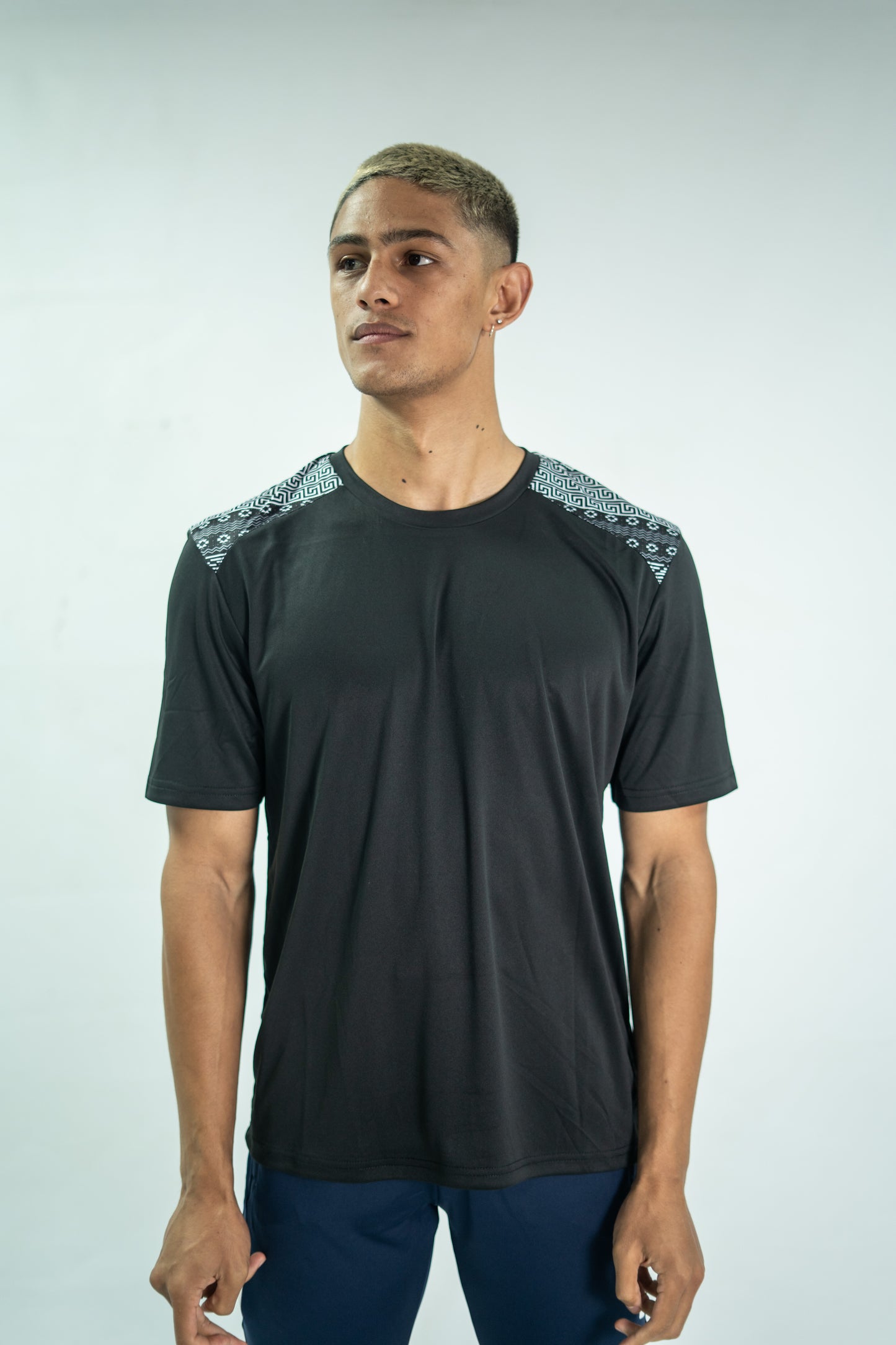 Ethnic Pattern Performance T-Shirt