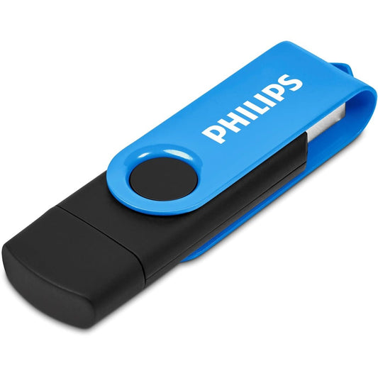 Shuffle Gyro Black Flash Drive – 8GB - Cyan