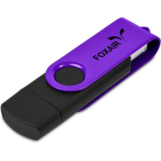 Shuffle Gyro Black Flash Drive – 32GB - Purple