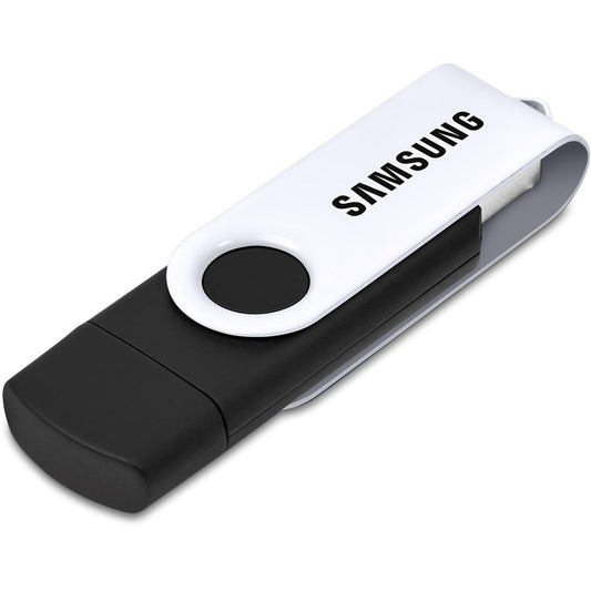 Shuffle Gyro Black Flash Drive – 32GB - Solid White