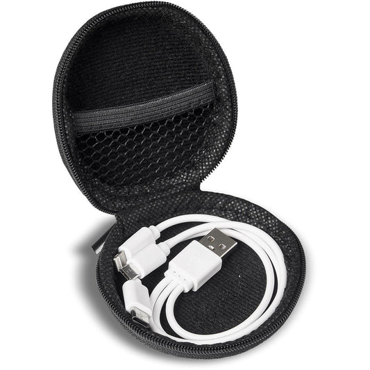 Sammy Tri-Cable in EVA Case - Solid White